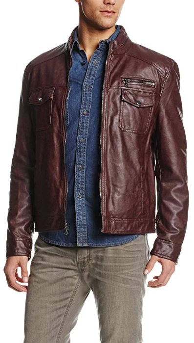 Kenneth Cole Vegan Faux-Leather Jacket