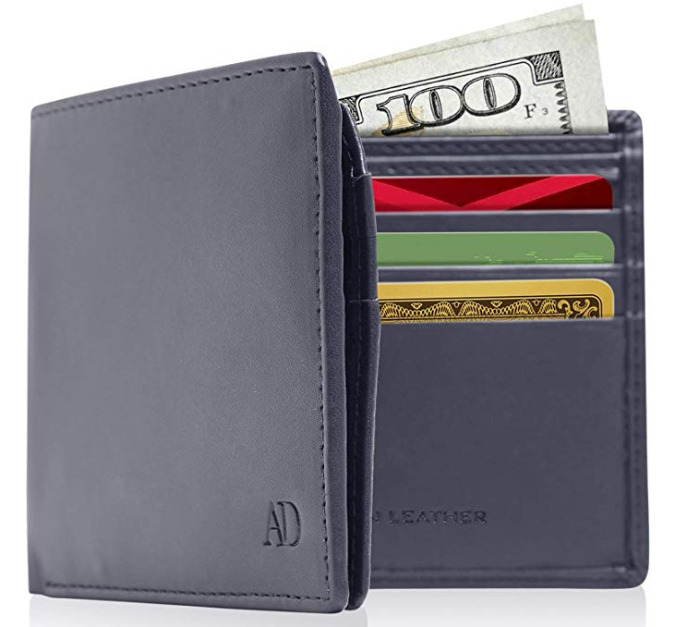 mens large leather wallet