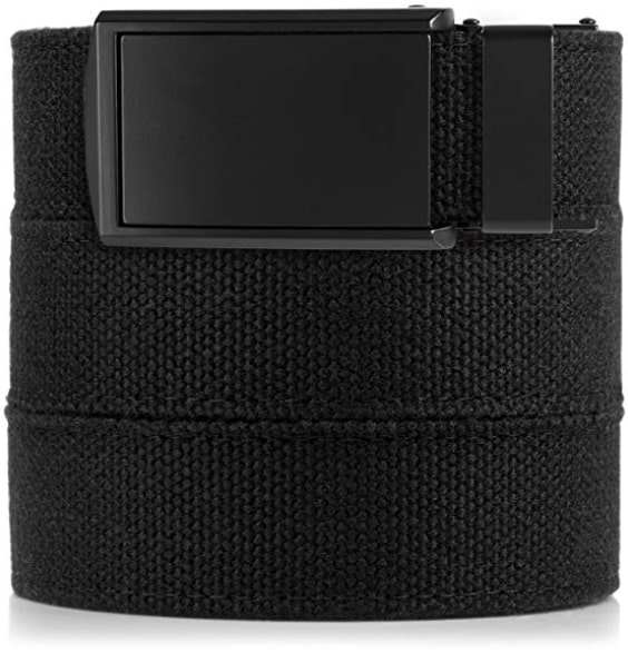 Slidebelt's Black Vegan Leather Belt for Men