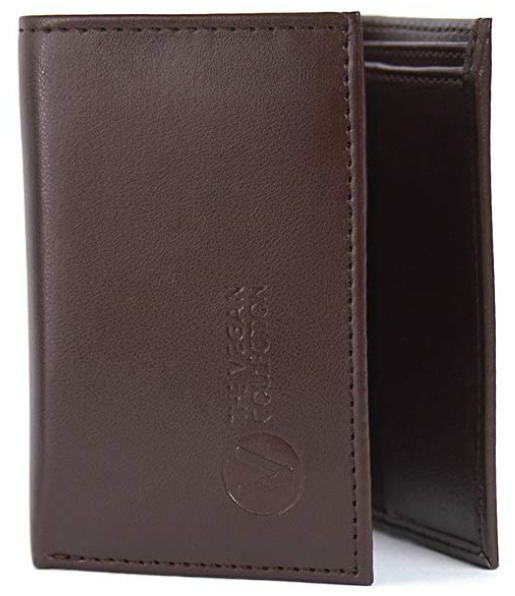 The Vegan Collection's Brown Bifold Vegan Wallet for Men