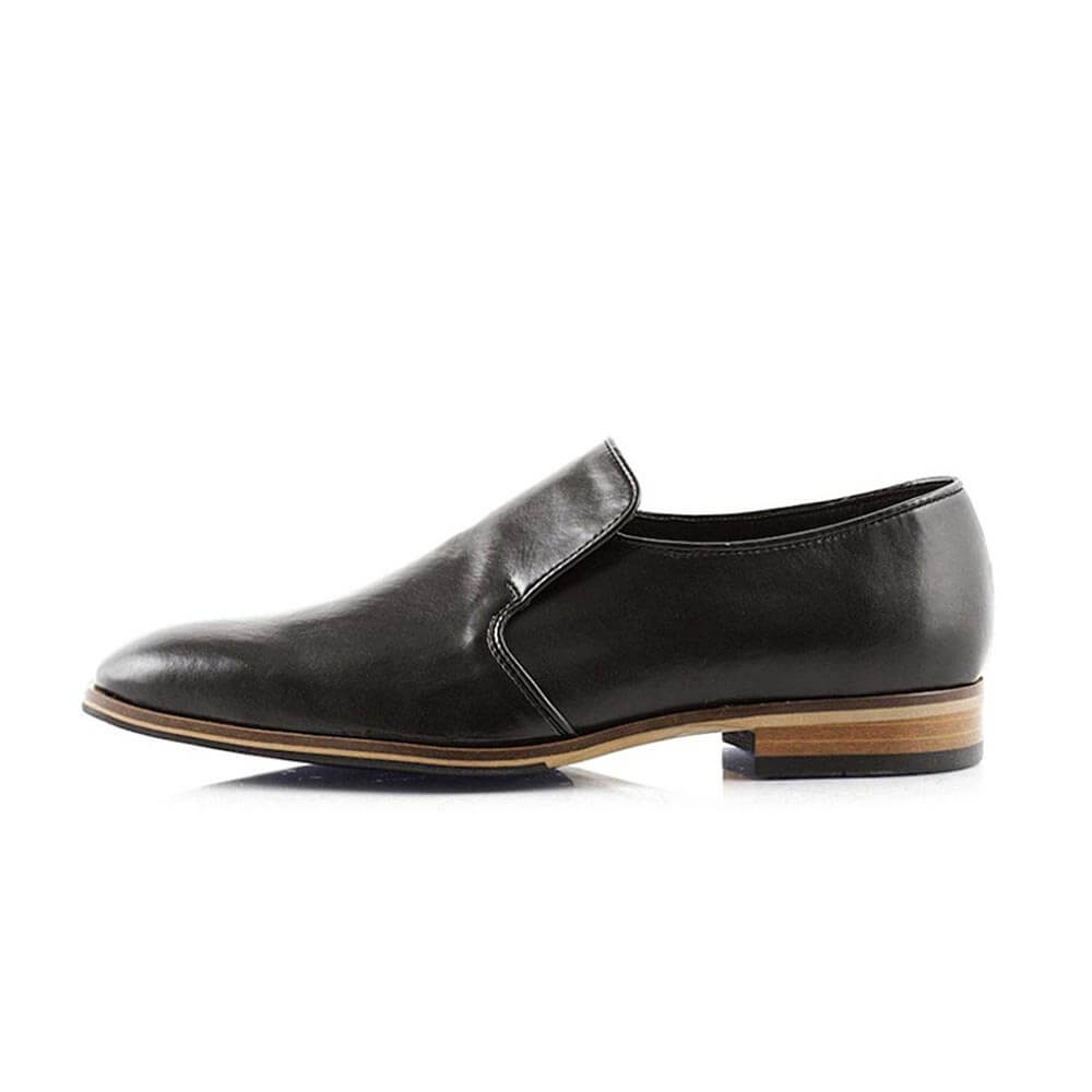 faux leather black shoes