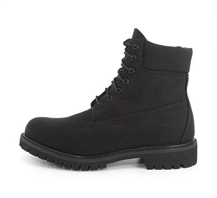 black timberland boots leather