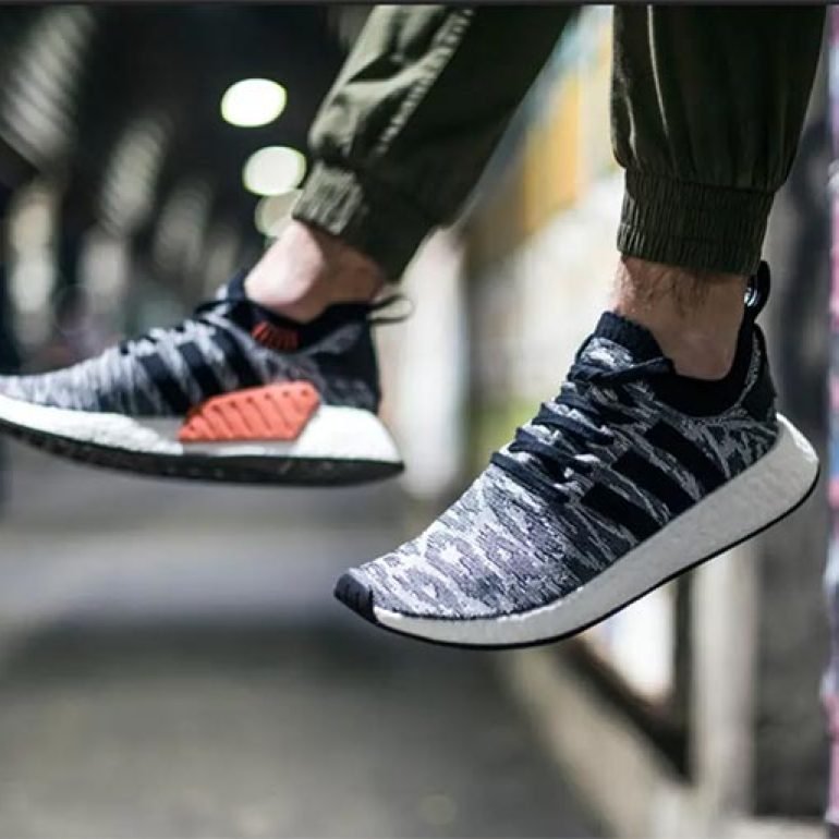 adidas gazelle silver green womens Adidas NMD R1 "Red Camo"  Beater Sneaker