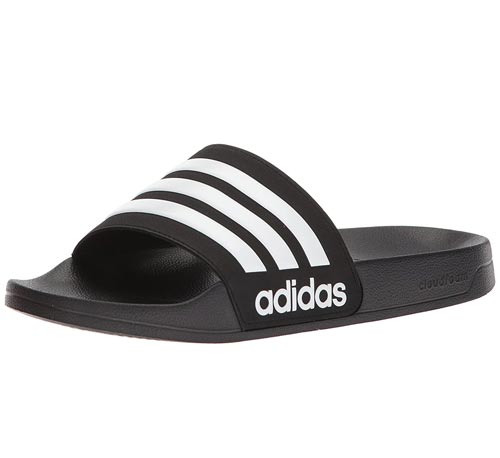 Vegan Adidas Adilette Black Shower Slides