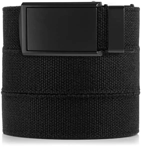 Slidebelt's Black Vegan Leather Belt for Men