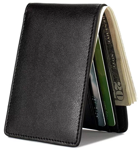 Slim Front Pocket Vegan Leather Wallet for Men
