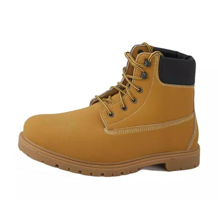 Ethical Wares' Traeth Mustard Sole Timberland Style Vegan Boots